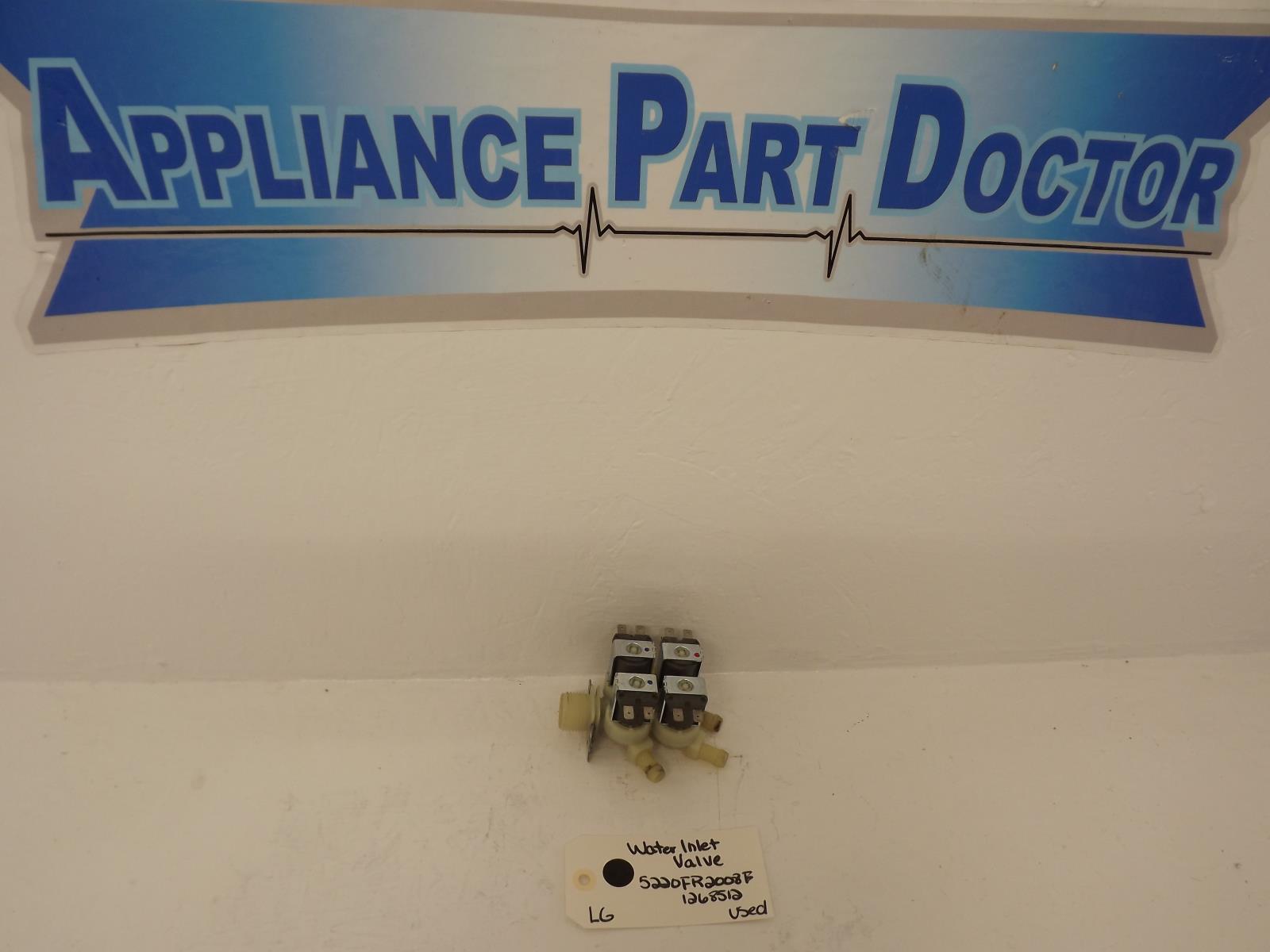 LG Washer 5220FR2008F 1268512 Water Inlet Valve Used LG Washer 5220FR2008F 1268512 Water Inlet Valve Used